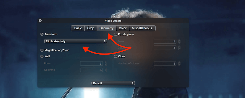 How to rotate a video in VLC player